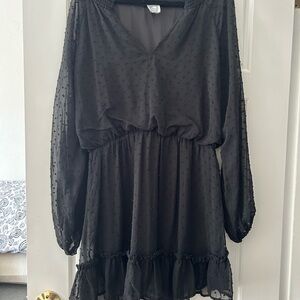 Blue Rain Black Dress